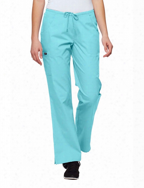 Tafford Clearance Drawstring & Elastic Waist Cargo Scrub Pant - Aqua Mist - Female - Women's Scrubs