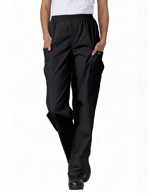 Tafford Essentials Elastic Waist Unisex Cargo Scrub Pants - Black - Unisex - Unisex