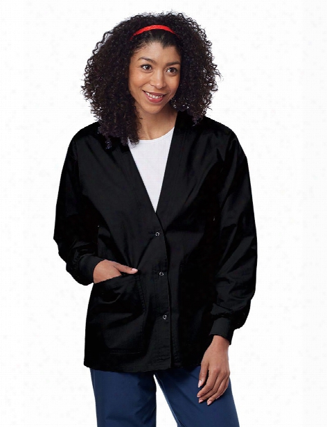 Tafford Essentials Fashion Warm-up Scrub Jacket - Black - Female - Women's Scrubs