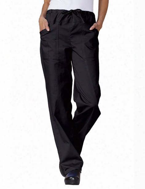 Tafford Essentials Stretch Drawstring Scrub Pant - Black - Female - Women's Scrubs