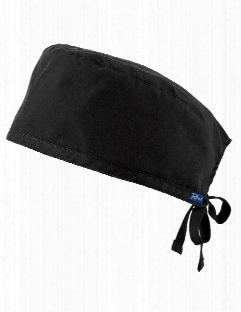 Tafford Essentials Tie Back Scrub Caps - Black - Male - Unisex