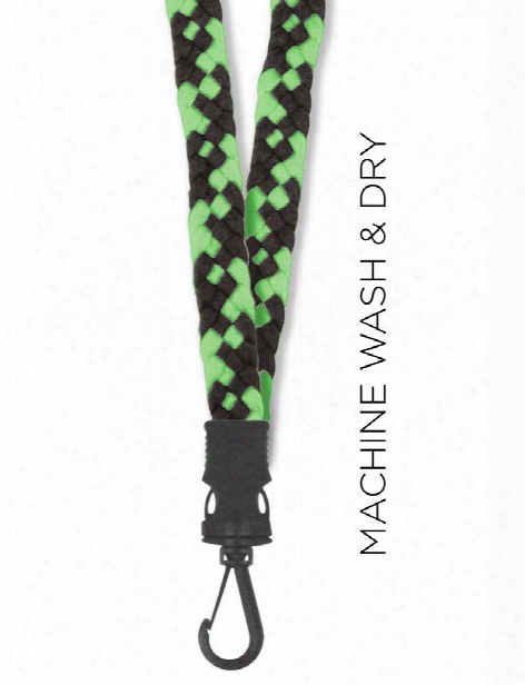 Think Medical Weaved Lanyard - Black-green - Female - Women's Scrubs