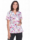 Dickies EDS Breast Cancer Awareness Dare to Dream Scrub Top - Print - female - Women's Scrubs