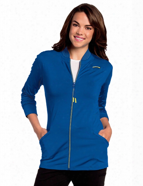 Urbane Ultimate Ultra Zip Front Jacket - Galaxy-yellow - Female - Women's Scrubs