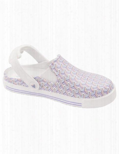 A Nywear Geometric Range Shoe - Geometric-white - Female - Women's Scrubs