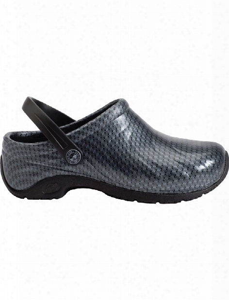 Anywear Zone Black Chrome Slip Resistant Shoe - Print - Female - Women's Scrubs
