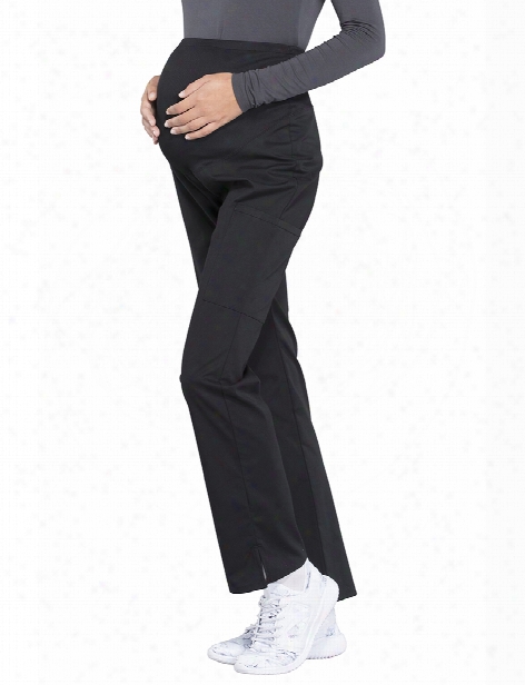 Cherokee Workwear Professionals Maternity Straight Leg Pant - Black - Female - Women's Scrubs
