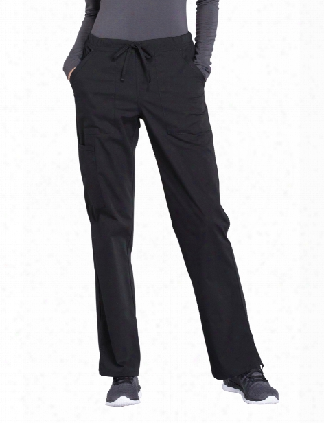 Cherokee Workwear Professionals Midrise Drawstring Scrub Pant - Black - Female - Women's Scrubs