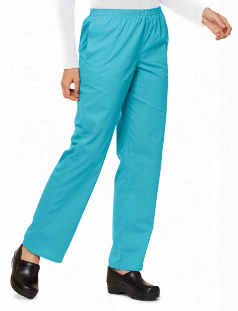 Lydia's Clearance Lydia's Select Elastic Waist Pant - Aqua Sky - Female - Women's Scrubs