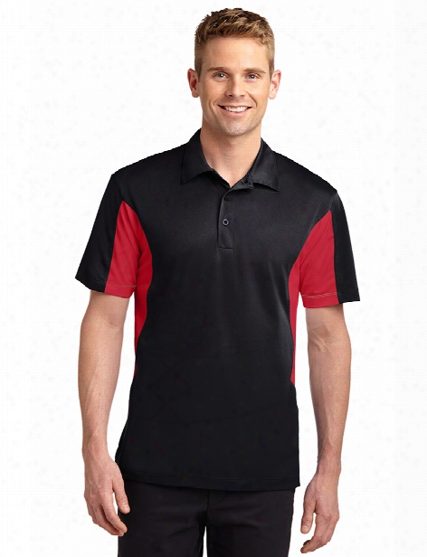 Sport-tek Sport-wick Polo - Black-true Red - Unisex - Corporate Apparel