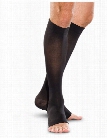 Therafirm 30-40 mmHg Unisex Open Toe Compression Knee Highs - Black - unisex - Women's Scrubs