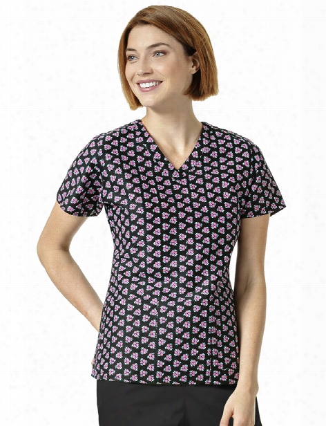 Vera Bradley Signature Dream Tapestry  Blooms Scrub Top - Print - Female - Women's Scrubs