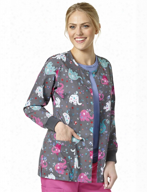 Zoe + Chloe Mary Mack Warm-up Jacket - Print - Female - Women's Scrubs