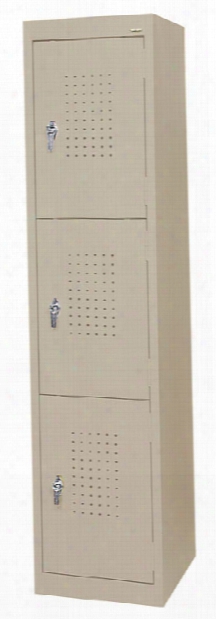 15"w X 18"d X 66"h Triple Tier Storage Locker By Sandusky Lee