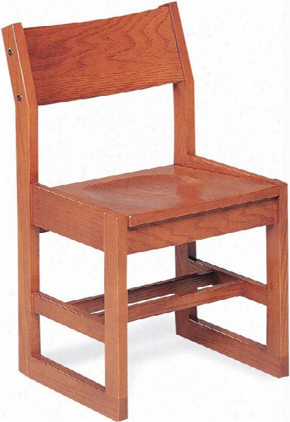 16" Wooden Library Chair By Virco