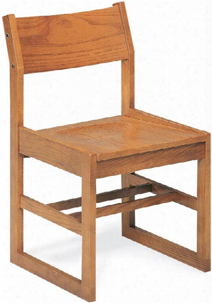 18" Wooden Library Chair By Virco