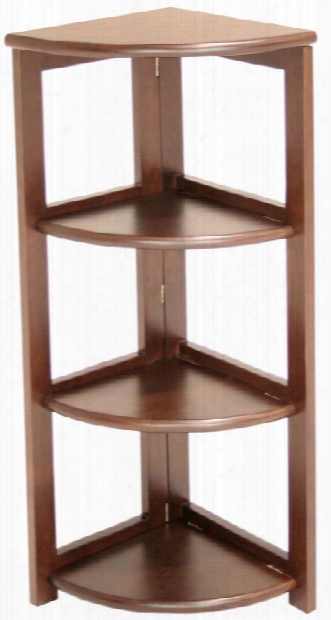 3 Shelf Folding Corner Bookcase By Regency Furniture