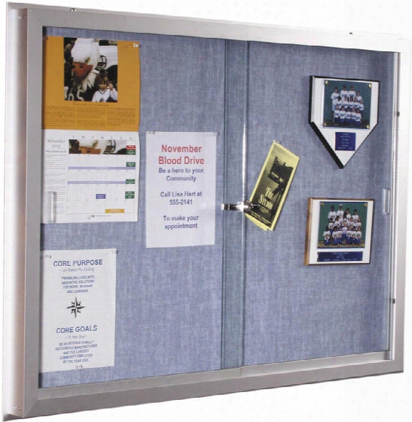 3' X 4' Bulletin Board Cabinet By Best Rite