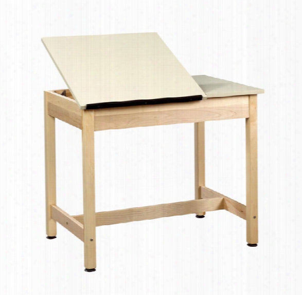 30"h Drafting Table With 2 Piece Adjustable Top By Shain Solutions