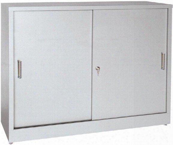 36"w X 18"d X 29"h Sliding Door Storage Cabinet By Sandusky Lee