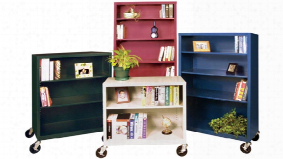 36"w X 18"d X 36"h Steel Mobile Bookcase By Sandusky Lee