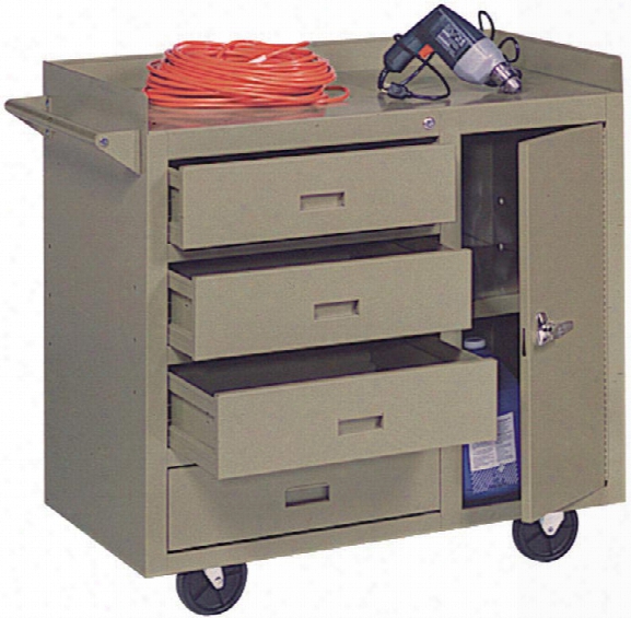 36"w X 22"d X 34"h Mobile Maintenance Bench By Sandusky Lee