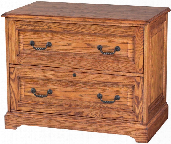 38"w X 22"d X 30"h Solid Wood 2 Drawer Lateral File By Wilshire Furniture