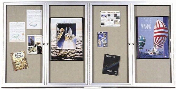 4' X 8' Deluxe Bulletin Board Cabinet By Best Rite