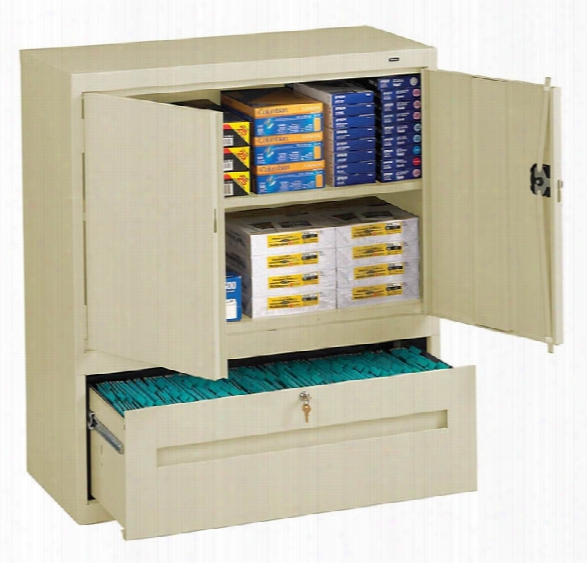 42"h Storage Cabinet With File Drawer By Tennsco