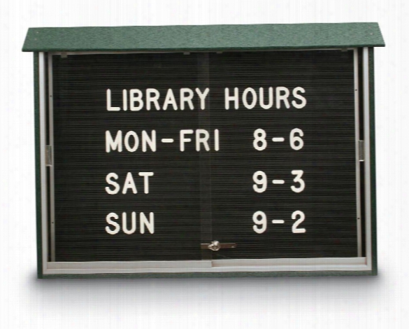 45" X 30" Letterboard Sliding Door Message Center By United Visual