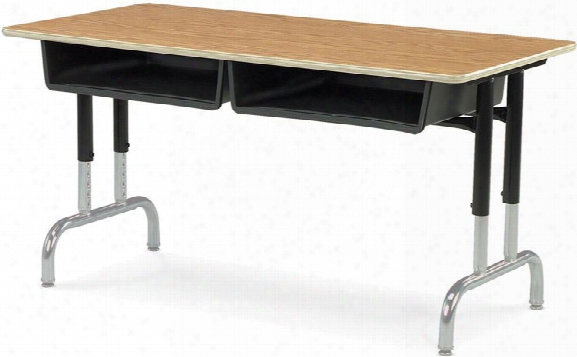 48"w Adjustable Height Student Desk By Virco