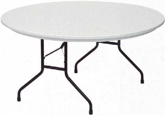 60" Round Blow Molded Folding Table By Correll