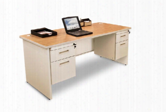 60" X 30" Double Pedestal Steel Desk By Marvel