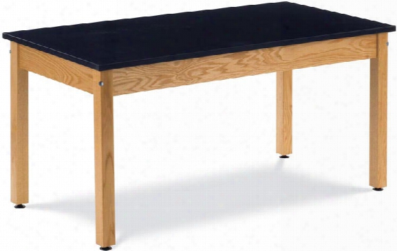 60" X 30" Oak Science Table With Epoxy Resin Top By Virco