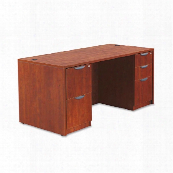 66" Double Pedestal Desk By Alera