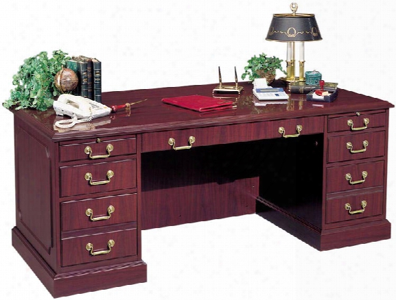 72" Double Pedestal Desk By High Point Furniture