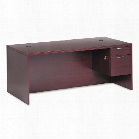 72" Single Pedestal Desk By Hon