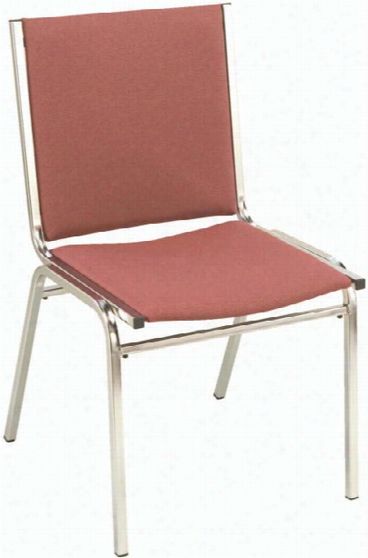 Armless Fabric Stack Chair With Chrome Frame By Kfi Seating