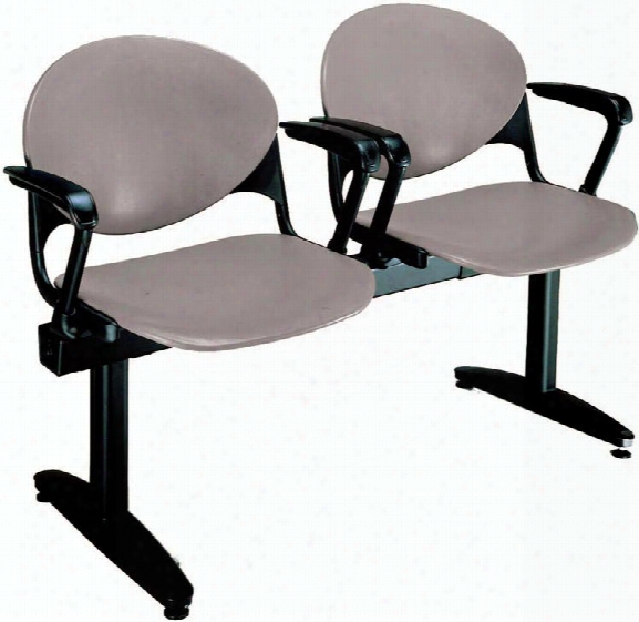 Beam 2 Seat Bench With Arms By Kfi Seating