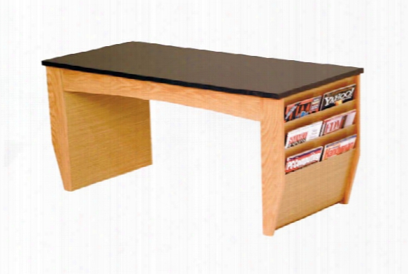 Coffee Table With Magazine Pockets By Wooden Mallet