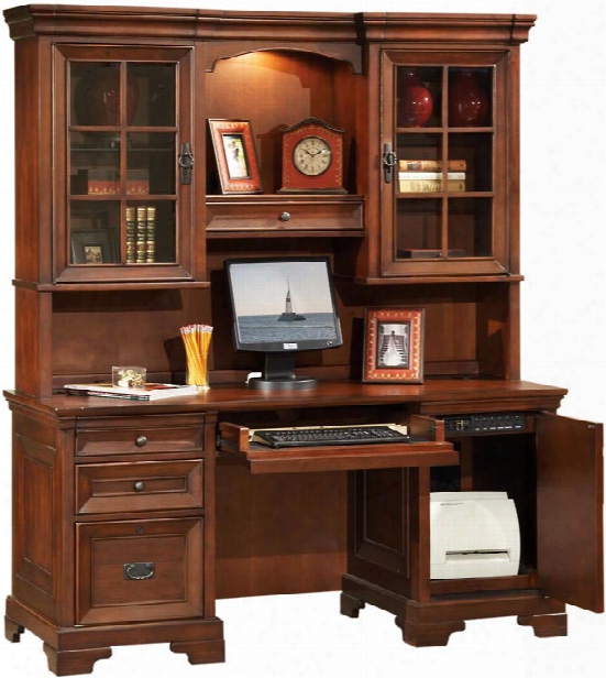 Computer Credenza With Hutch By Aspen Home