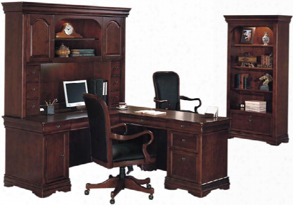 Computer L Desk With Hutch And File Bookcase By Dmi Office Furniture