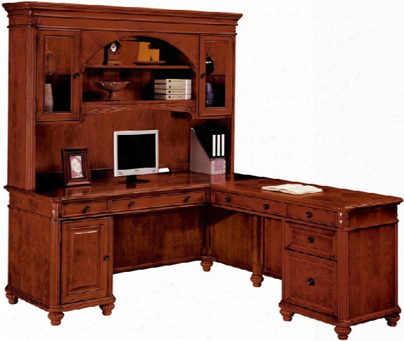 Computer L Shaped Desk With Hutch By Dmi Office Furniture