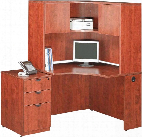 Corner Desk With Hutch And File By Office Source