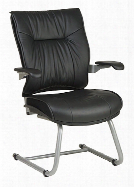 Deluxe Leather Visitors Chair By Office Star