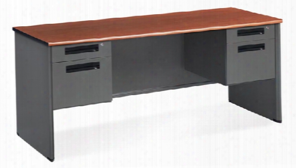 Double Pedestal Executive Steel Credenza By Ofm