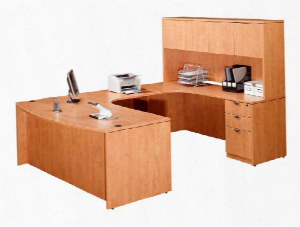 Double Pedestal U Shaped Desk With Hutch By Marquis