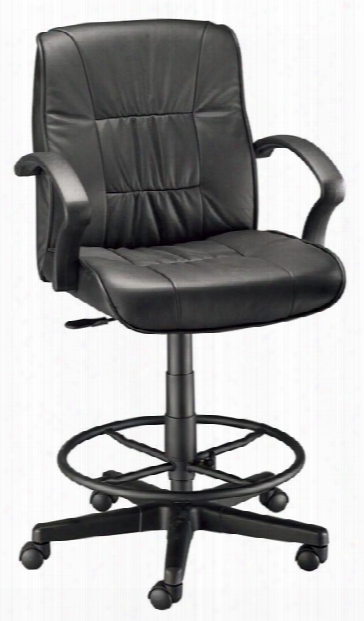 Drafting Height Art Director Executive Leather Chair By Alvin