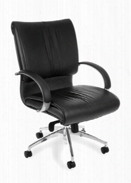 Executive Leather Mid Back Chair By Ofm