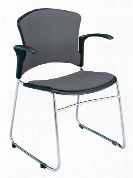 Fabric Seat And Back Stack Chair With Arms By Ofm